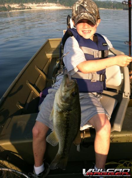 Grandson with black bass