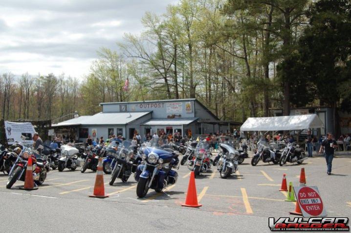 OutpostFreeport, this is not the actual photo I took, but similar.  Look behind the white ultra, you can make out the floating dock with tables for lunch.  Always bands on Saturday I know.