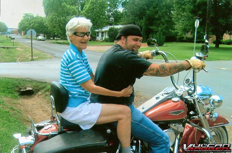 Taking my grandmother on her first motorcycle ride in her whole life!!!!